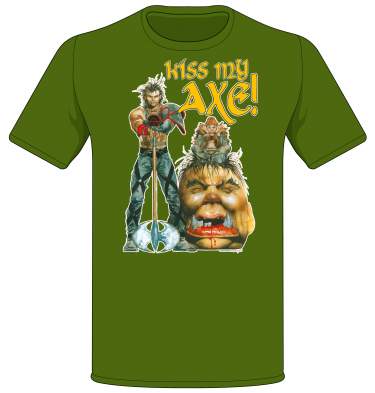 Sláine 'Kiss My Axe!' Fairy Troll T-shirt